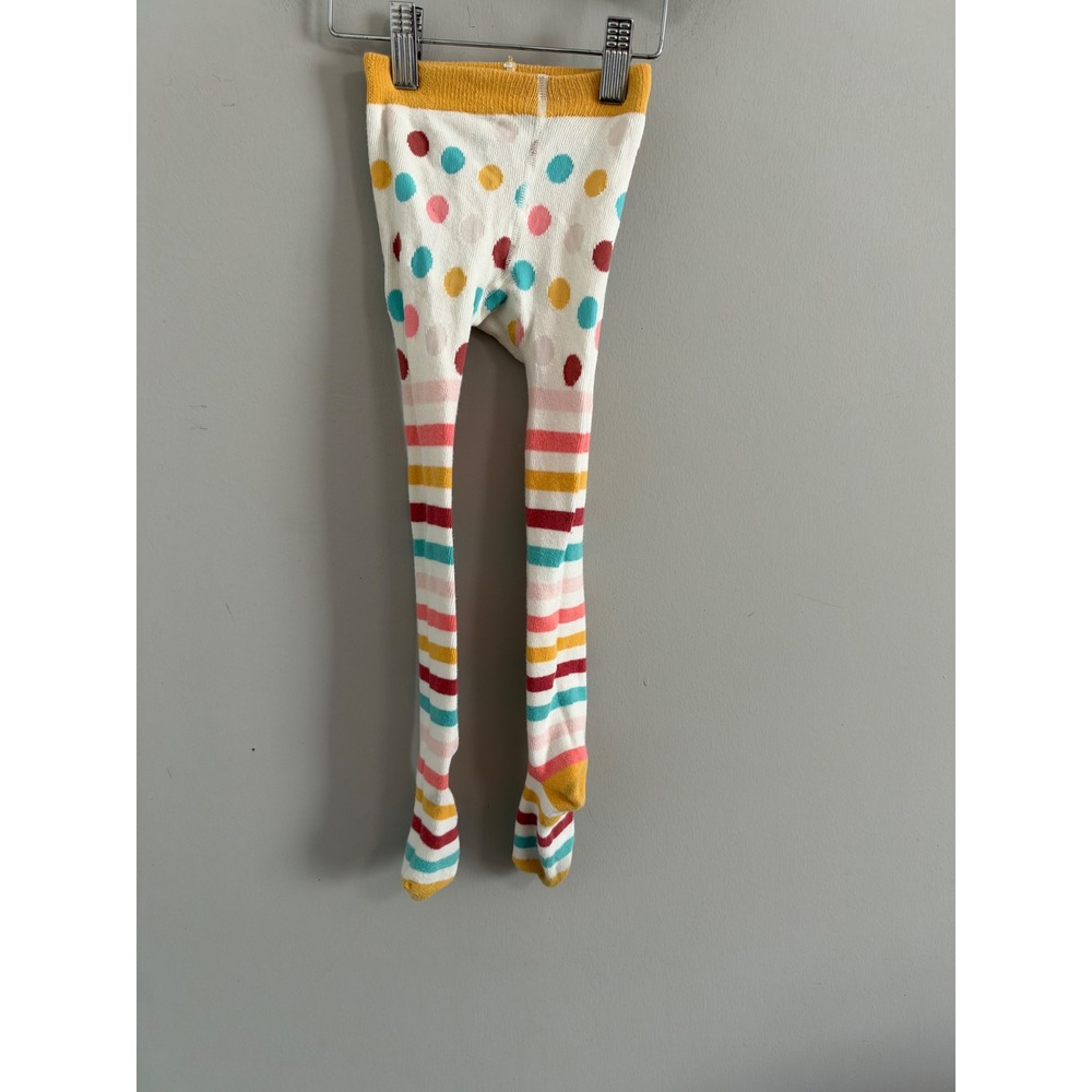 Matilda Jane Footed Tights Toddler 2 Multicolor Polka Dot Striped Knit Pantyhose
